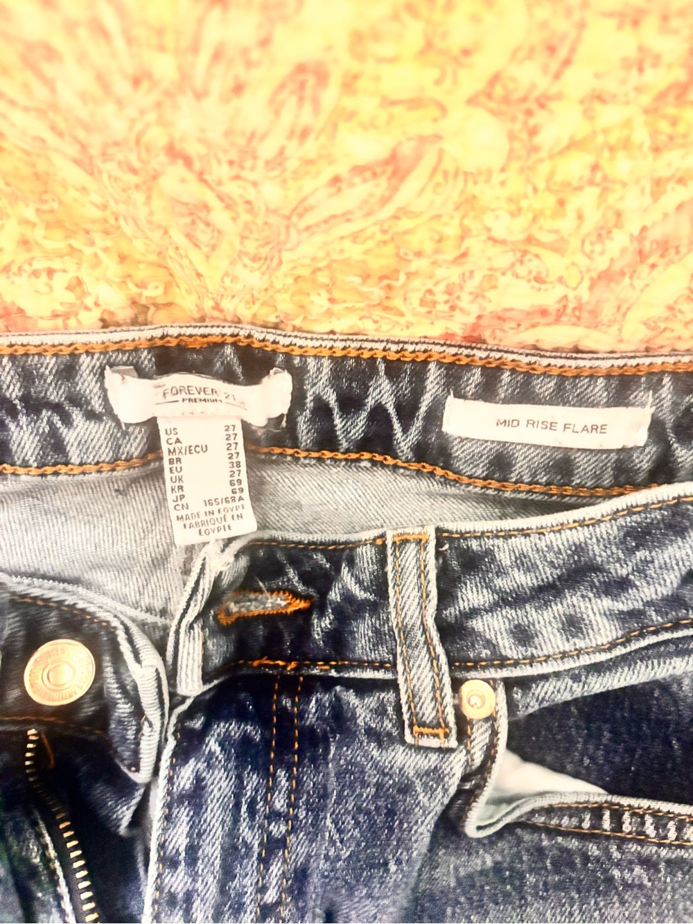 Forever 21 Patchwork Flare Jeans — Blue Denim - Picture 2 of 3